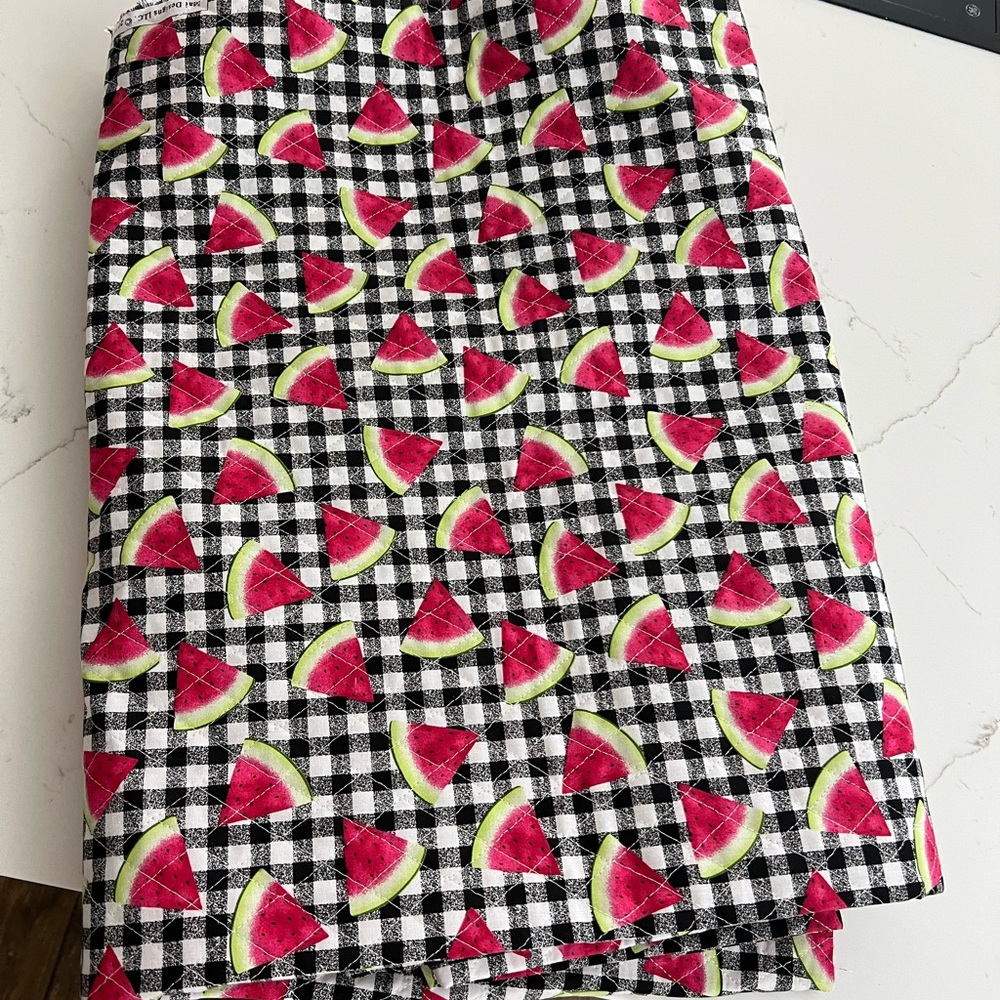 Watermelon Checkered Fabric